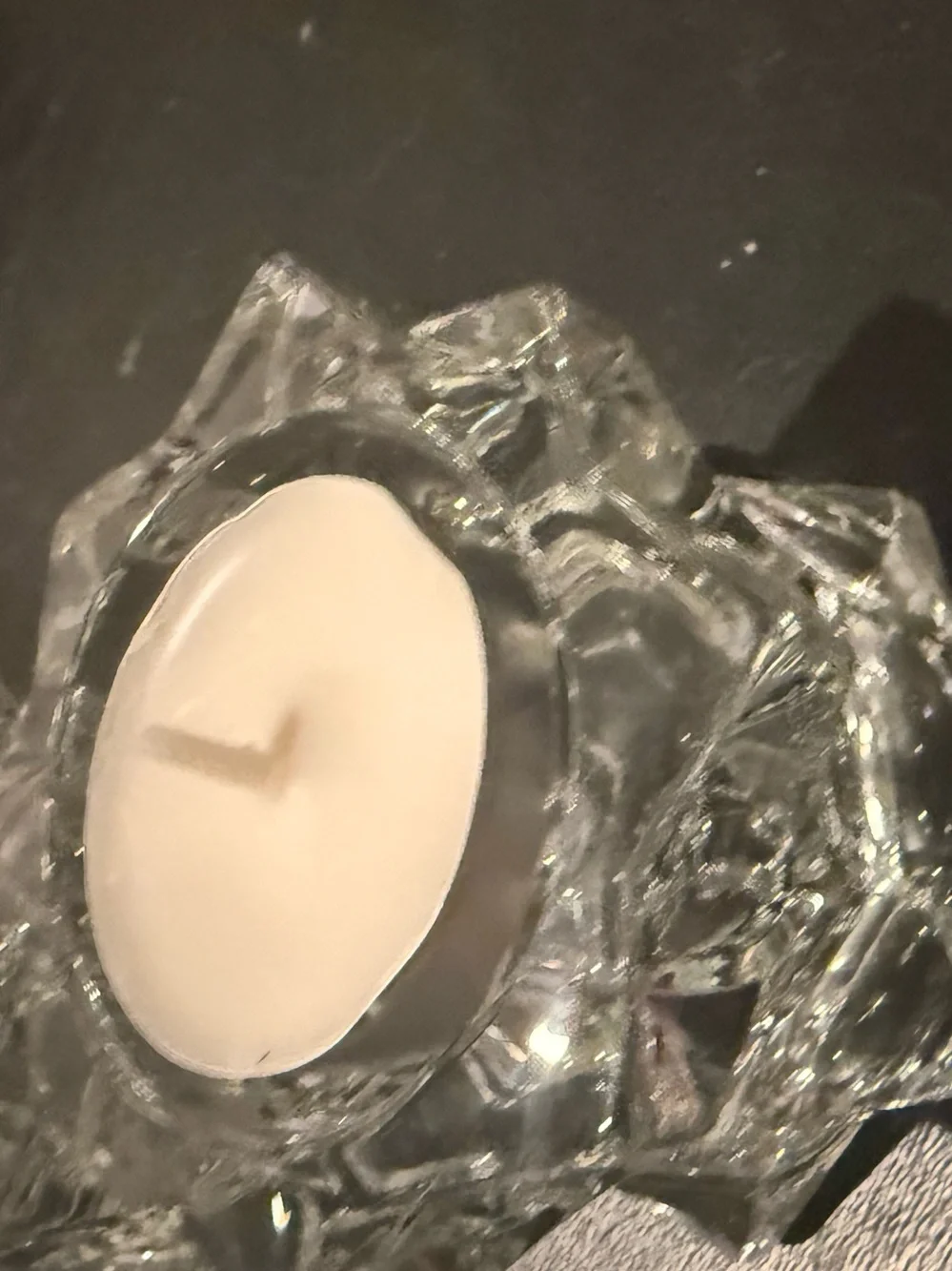 Clear Glass Tealight Candle Holders - Set of 2